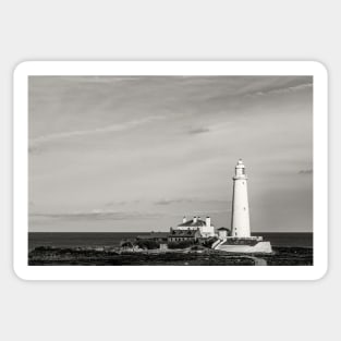 St Mary's lighthouse Whitley bay - Sepia Sticker